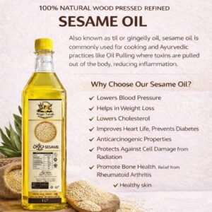 cold wood pressed seasme or gingelly oil 500ml